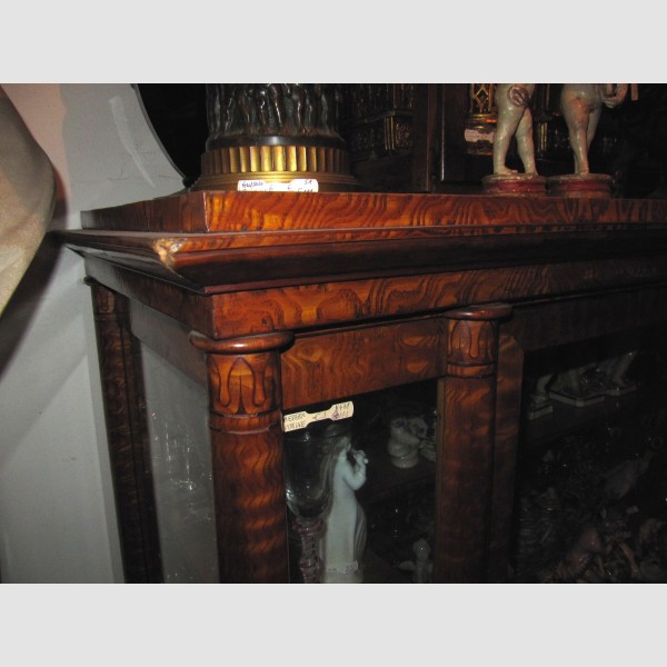 Wiener Biedermeier Vitrine Zitteräsche Brikenholzintarsien Original Patina 